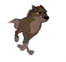 cool wolf running